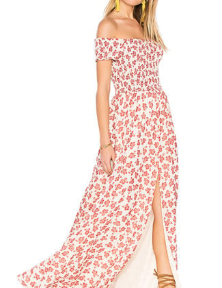 TULAROSA Henderson Off The Shoulder Maxi Dress Floral Paisley revolve almost summer sale