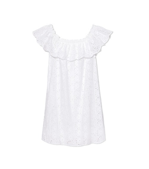 Tory Burch BRODERIE DRESS Off The Shoulder Eyelet White off the shoulder dresses summer 2017