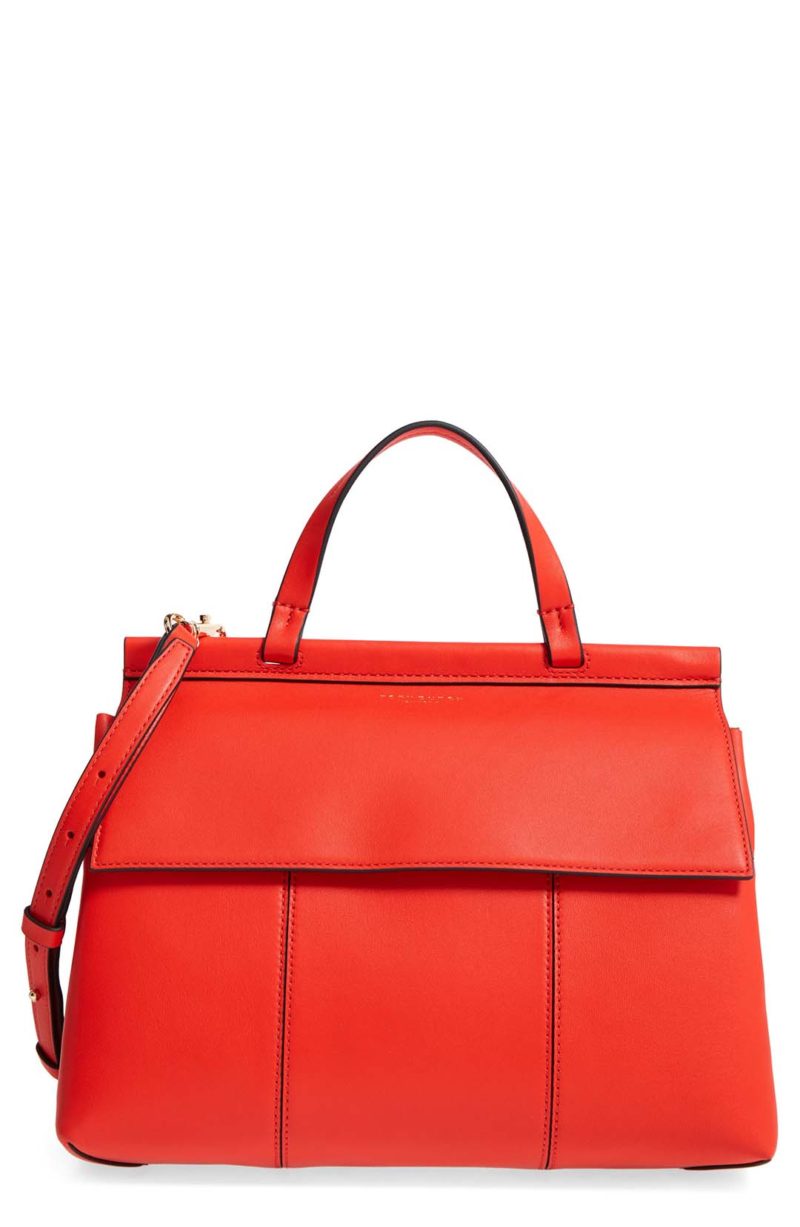Tory Burch Block T Leather Top Handle Satchel Samba Nordstrom half yearly sale