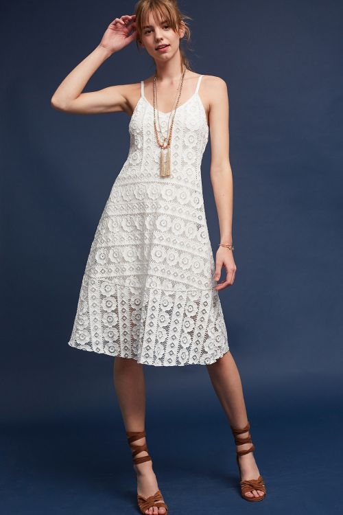 Tracy Reese Lorenna Lace Dress White fit and flare dresses spring summer 2017