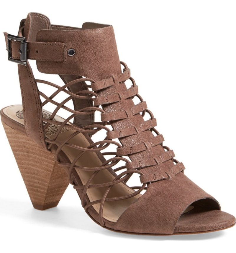 VINCE CAMUTO 'Evel' Leather Sandal Dark Beige Nordstrom half yearly sale