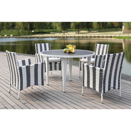 West Elm All-Weather Woven 5-Piece Dining Set west elm 25% sale