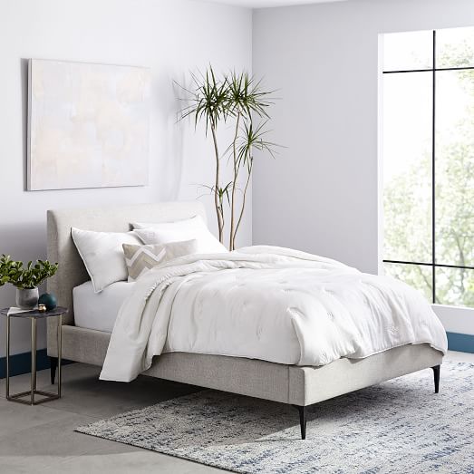 West Elm Andes Deco Upholstered Bed Metal west elm buy more save more sale memorial day