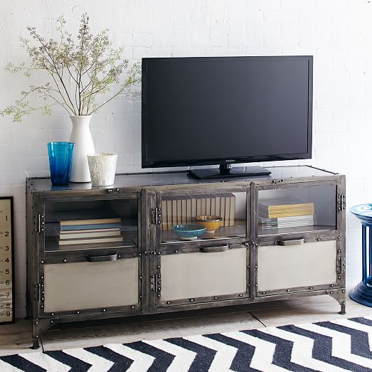 West Elm Antique Finish Iron Media Chest west elm buy more save more sale