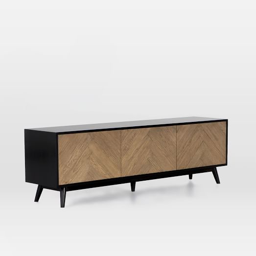 West Elm Chevron Oak Media Console west elm buy more save more sale