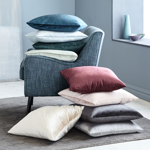 West Elm Cotton Luster Velvet Pillow Cover west elm 25% sale