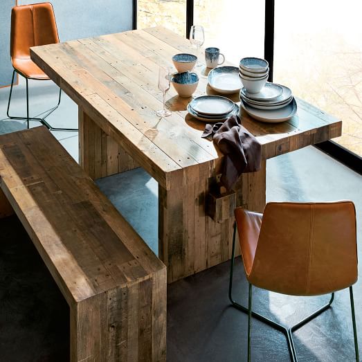 West Elm Emmerson® Reclaimed Wood Dining Table Reclaimed Pine west elm 25% sale
