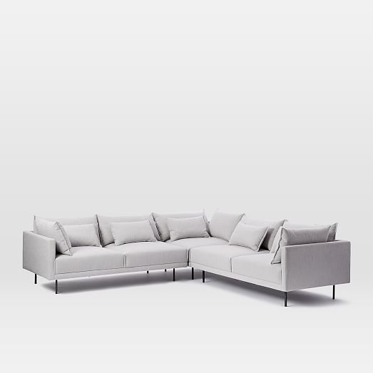 West Elm Halsey L-Shaped Sectional west elm 25% sale