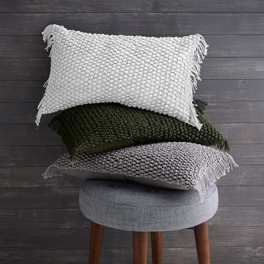 West Elm Knotted Net Pillow Cover west elm 25% sale