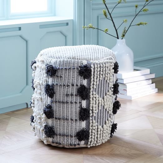 West Elm Loop Mix Pouf moroccan inspired west elm 25% sale
