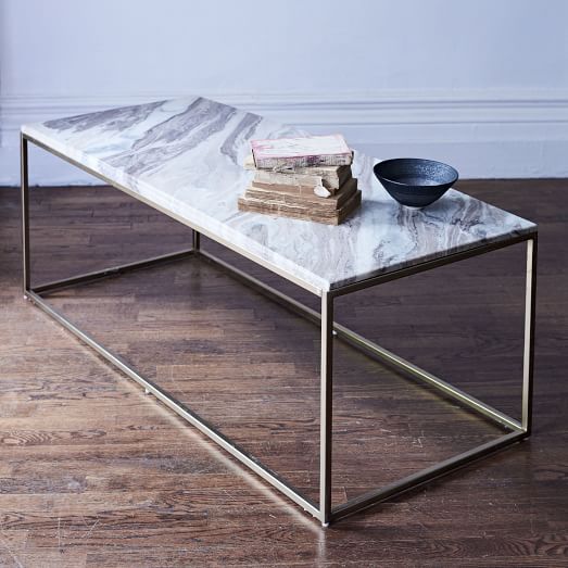 West Elm Mira Coffee Table - Swirled Sorbet Marble west elm 25% sale