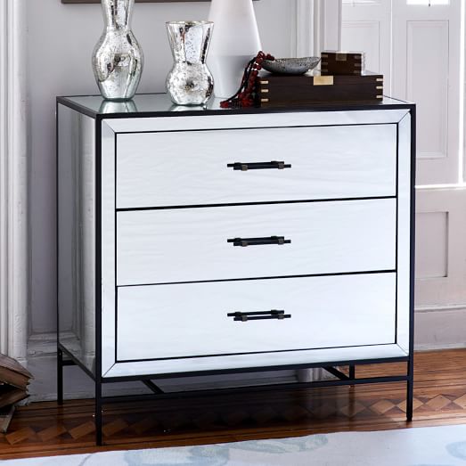 West Elm Mirrored 3-Drawer Dresser west elm buy more save more sale