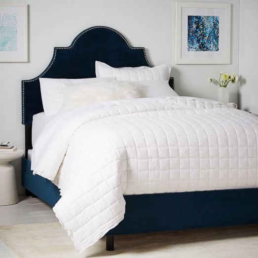 West Elm Polly Upholstered Bed Nailhead Trim west elm 25% sale