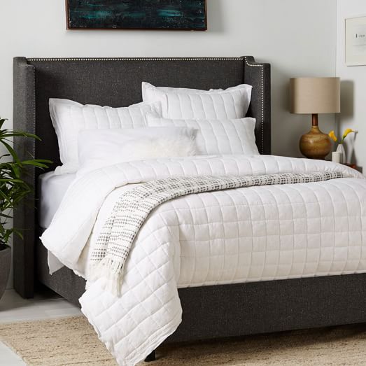 West Elm Roger Upholstered Bed west elm 25% sale