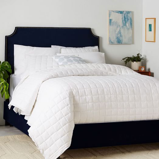 West Elm Serena Upholstered Bed Nailhead Trim west elm 25% sale