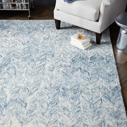 West Elm Vines Wool Rug - Blue Lagoon west elm 25% sale