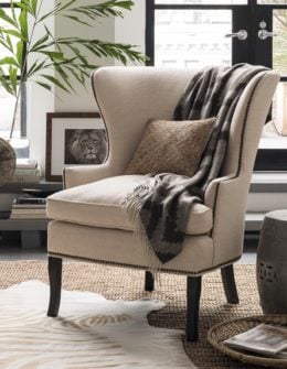 Williams Sonoma Home Chelsea Wing Chair Nailhead Trim williams sonoma home living room furniture sale