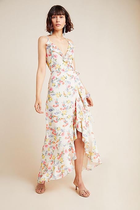 Yumi Kim Meadow Wrap Maxi Dress Floral Fawn floral print wedding guest maxi dresses summer 