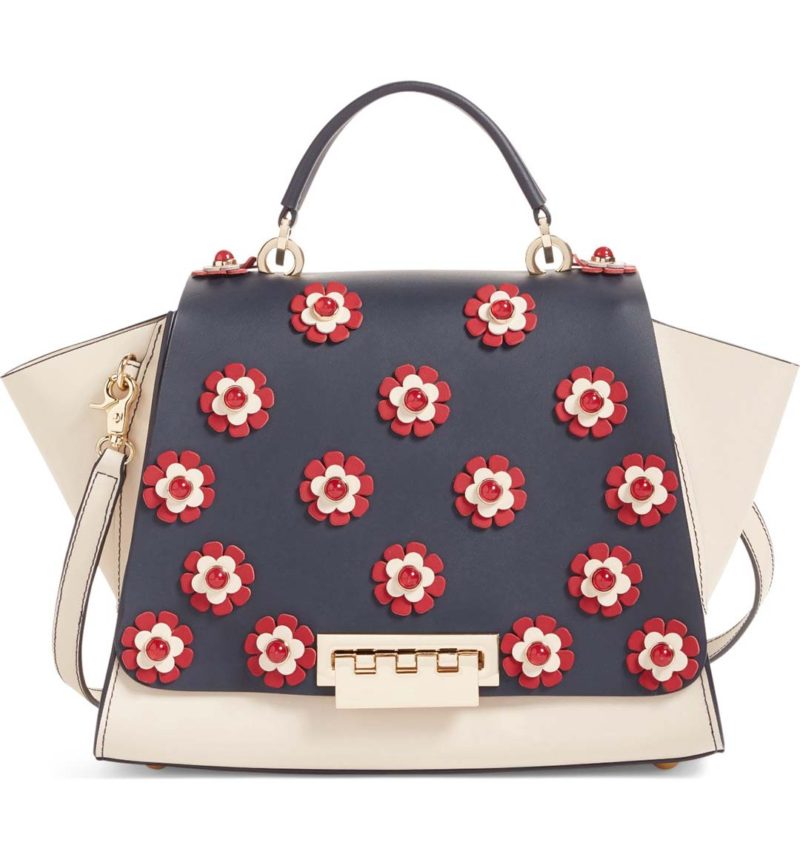 ZAC ZAC POSEN Eartha Soft Leather Top Handle Satchel Blue Multi Nordstrom half yearly sale
