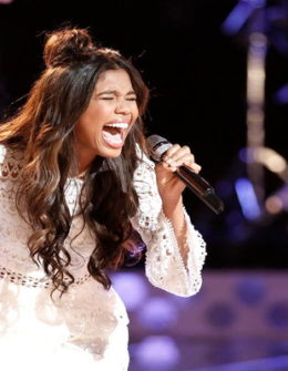 Watch The Voice Season 12 Episode 21 Live Top 11 Performances Videos: Monday, May 1, 2017. See 15 year old singer (and fellow grandma's girl!) Aliyah Moulden of Team Blake Shelton sing country superstar Reba McEntire's hit song "Take It Back." It was amazing! She definitely made Reba with her rendition of this song.