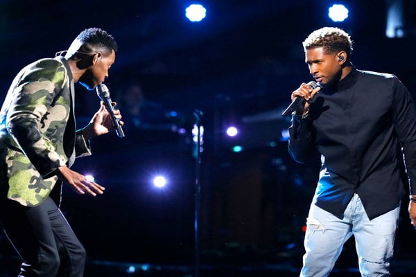  Watch The Voice Season 12 Episode 28 Live Finale Night 2 Videos: Tuesday, May 23, 2017: Top 4 artist Chris Blue teams up with former Voice coach Usher on R.E.M.'s '90s hit, "Everybody Hurts" on the live finale. This was one of the most beautiful performances of the night!