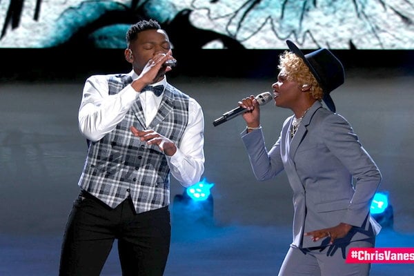  Watch The Voice Season 12 Episode 25 Live Semi-Final Performances Videos: Monday, May 15, 2017. See the amazingly talented duo: Vanessa Ferguson and Chris Blue cover their coach Alicia Keys hit song "If I Aint Got You." It was phenomenal! I never realized how much Vanessa sounds like Alicia! They sing so well together. If you have time to watch only one video this evening, this is definitely IT! All four coaches stood up to give them a standing ovation.