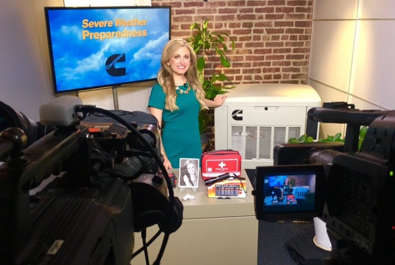 Cheryl Nelson, Disaster Preparedness Expert, Certified Broadcast Meteorologist and Weather & Preparedness Advisor for Cummins joined Candace Rose for an interview to share tips on how you and your family can prepare for hurricane season. Image courtesy of Twitter.com/CherylNelsonTV