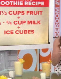 Watch Today nutritionist Joy Bauer show you how to make healthy and delicious slimming smoothies on the Thursday, May 18, 2017 episode of the Today show. Be sure to also catch Joy Bauer and Dr. Oz's special Today series called "Drop 10 Today."