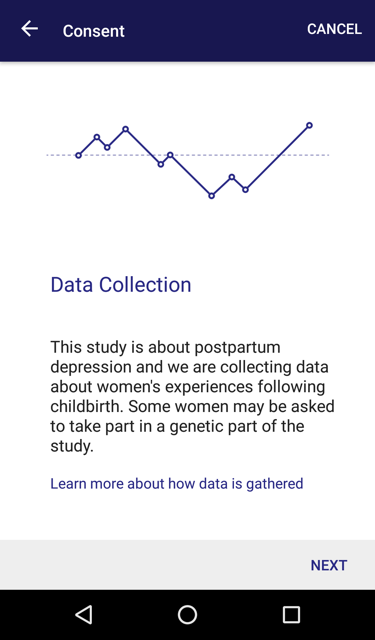 pact app postpartum depression data collection