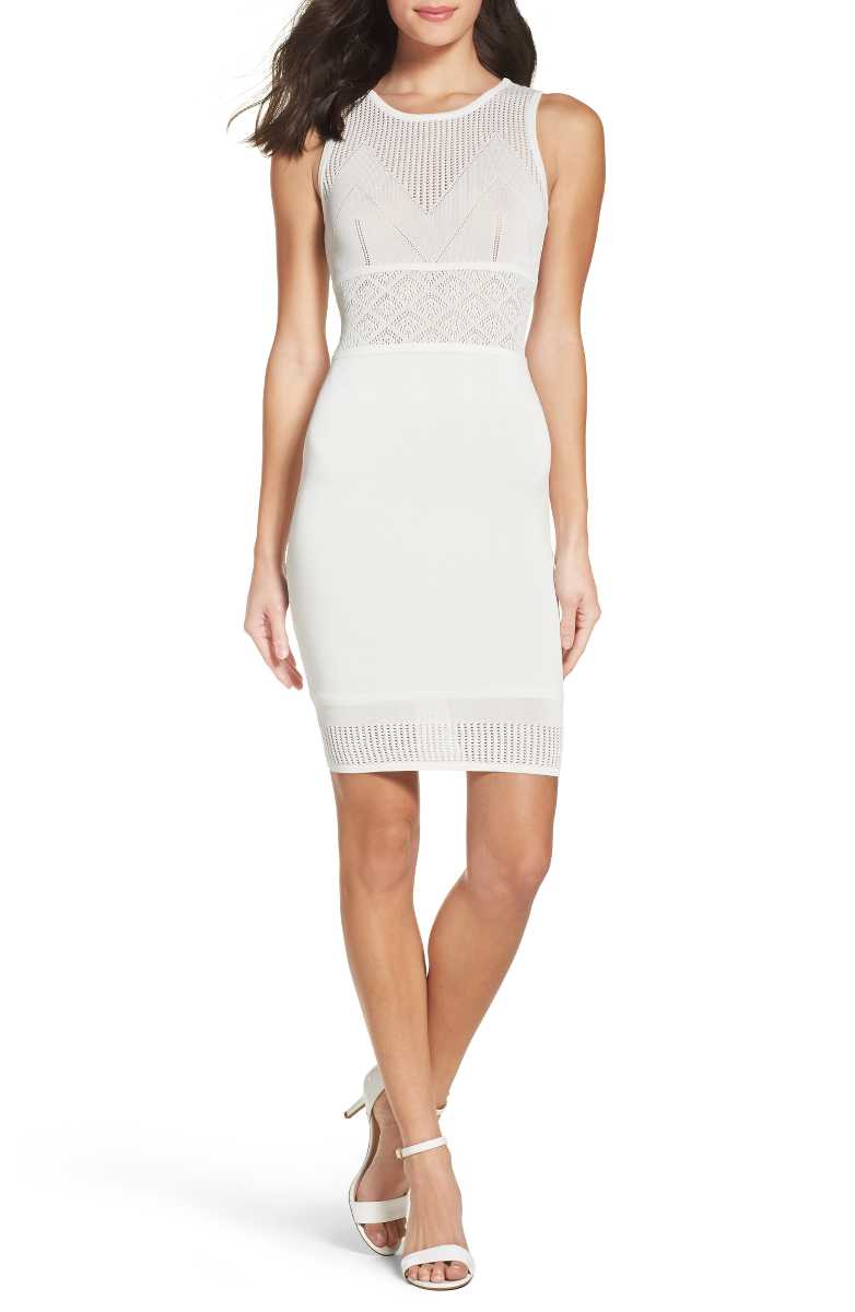 ALI & JAY Pool Pavilion Body-Con Dress Pointelle Lace White lace bodycon dresses summer wedding guest