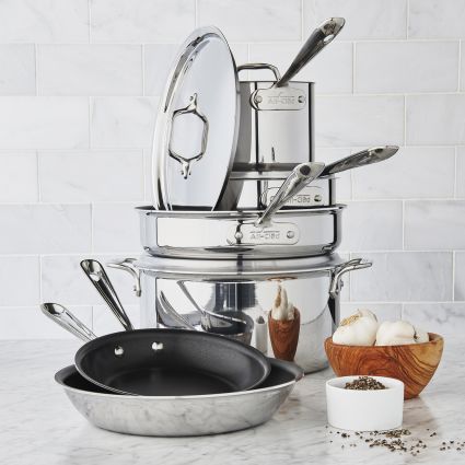 All-Clad Stainless Steel Nonstick 10-Piece Cookware Set Sur La Table the american sale