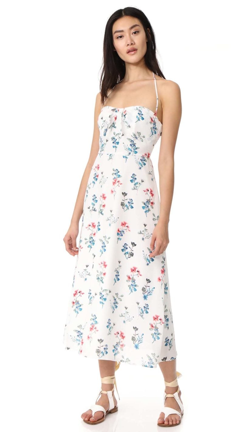 BB Dakota Dawn Floral Midi Dress Botanical Print Shopbop 70% sale