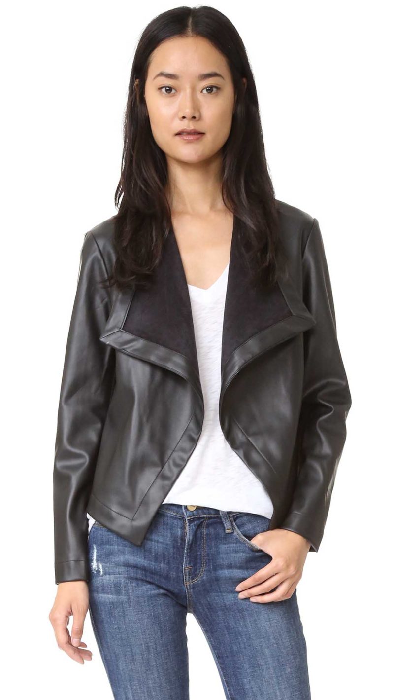 BB Dakota Peppin Vegan Leather Drapey Jacket Shopbop 70% sale faux leather