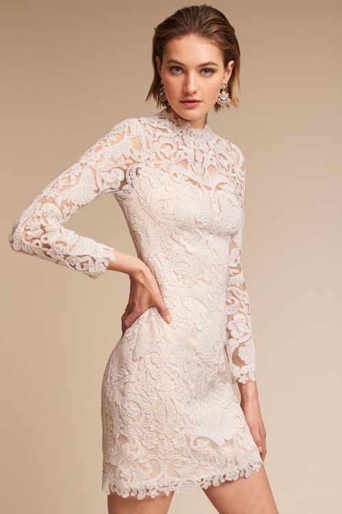BHLDN Darling Dress Ivory Petal Lace lace bodycon dresses summer wedding guest