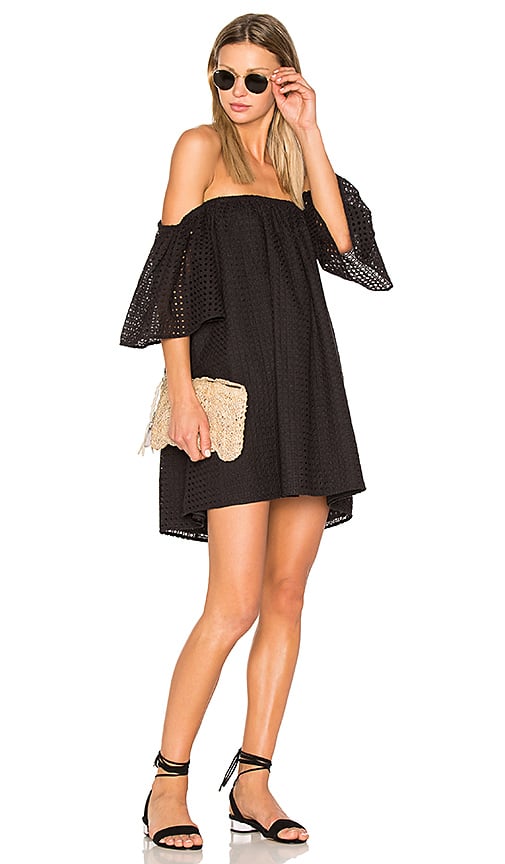 BLAQUE LABEL EYELET OFF THE SHOULDER DRESS Black eyelet dresses summer 2017