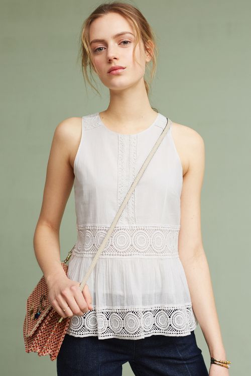 Chloe Oliver Sonia Peplum Top White peplum tops summer 2017