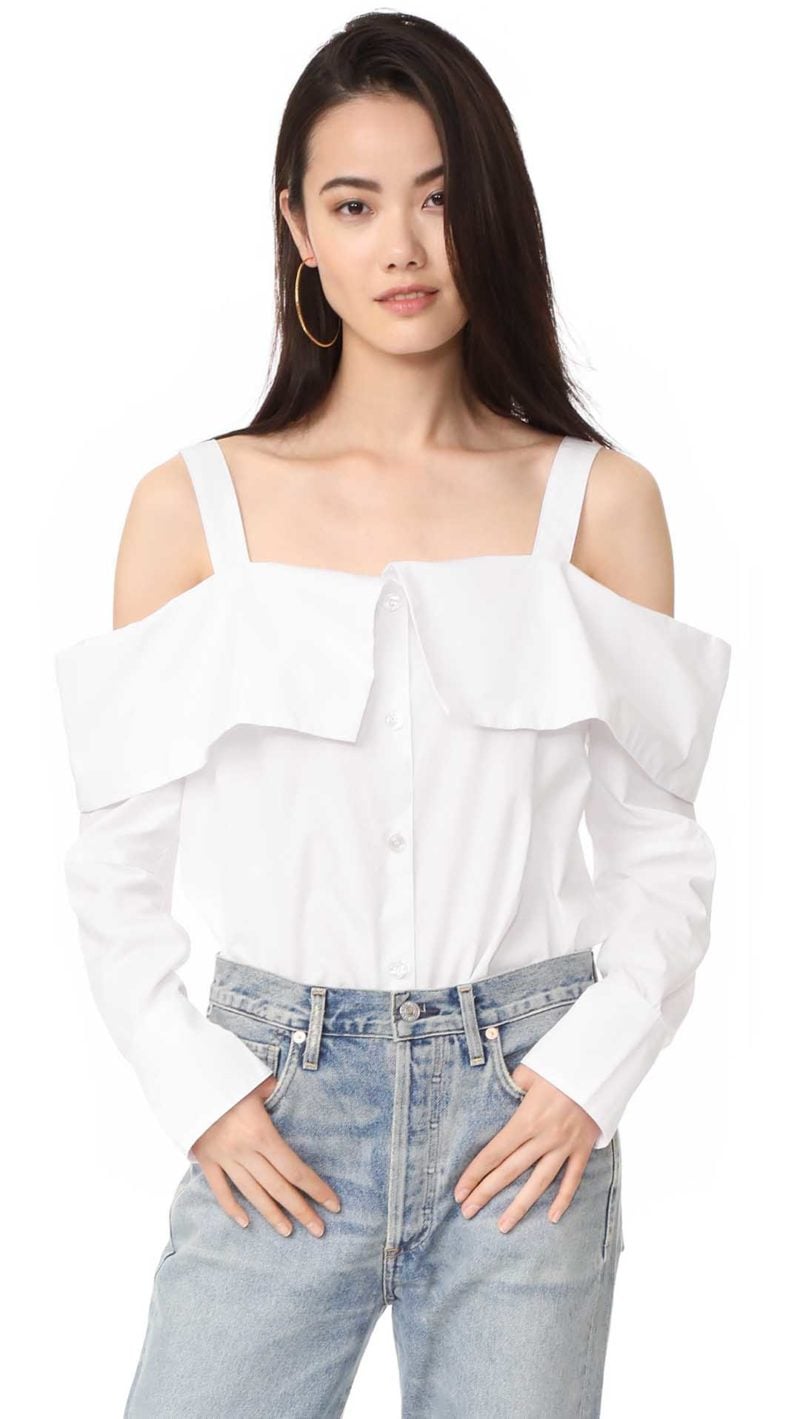 Clu Off the Shoulder Shirt White Shopbop 70% sale