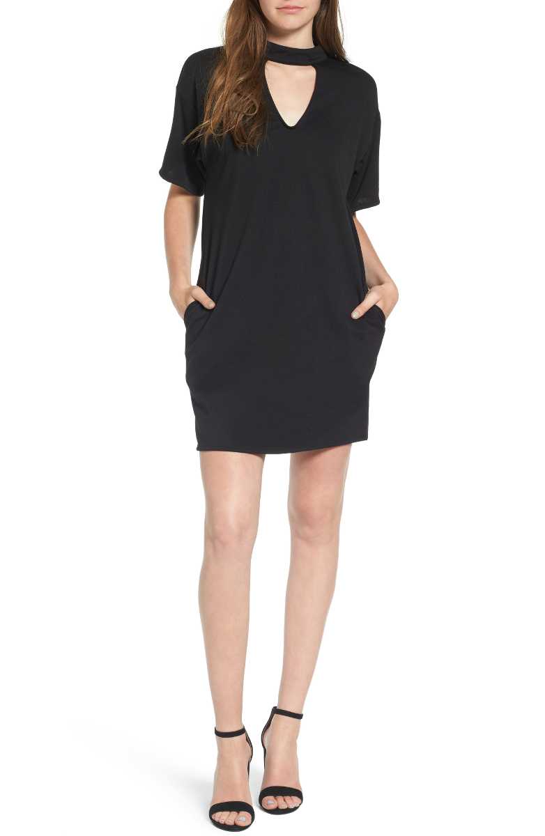 DEE ELLY Gigi Cutout T-Shirt Dress Black t-shirt dresses summer 2017