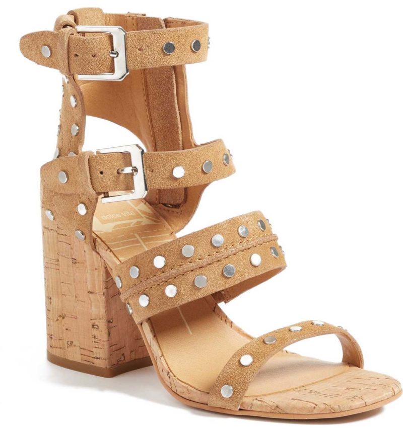 DOLCE VITA Effie Block Heel Sandal Sand Nubuck Leather block heel sandals summer 2017