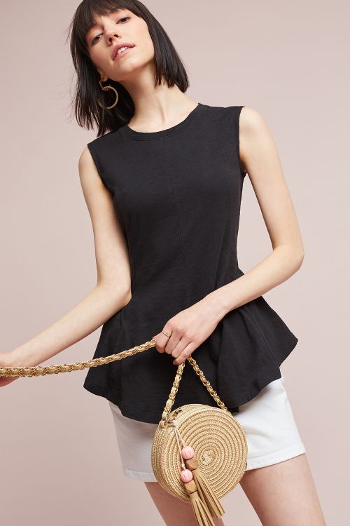 Eri + Ali Evie Peplum Top Black peplum tops summer 2017