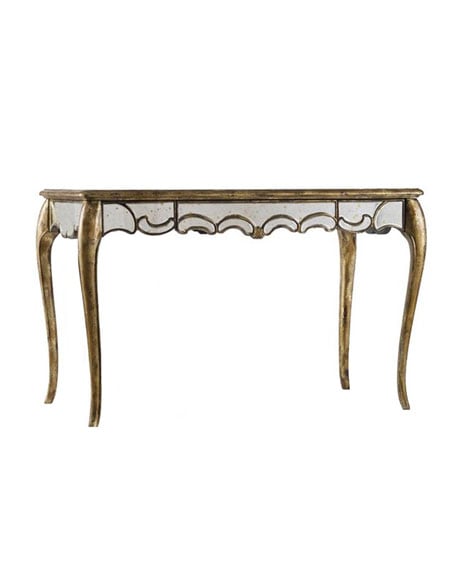 Hooker Furniture Briganti Mirrored Writing Desk Gold Mirror Horchow friends family sale