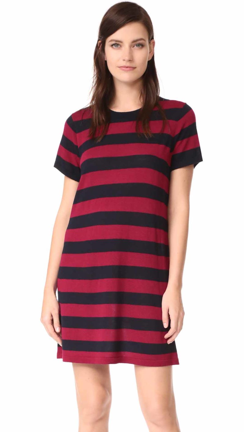 Jenni Kayne Stripe T-Shirt Dress Red Navy Blue summer t-shirt dresses