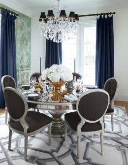 John-Richard Collection Lisandra Antiqued-Mirrored Round Dining Table Antique Silver Horchow friends and family sale