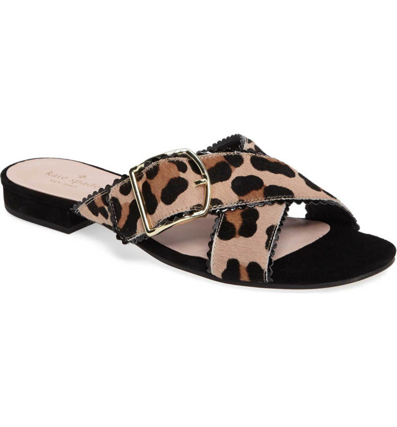 KATE SPADE NEW YORK faris sandal blush fawn leopard print sandals summer 2017
