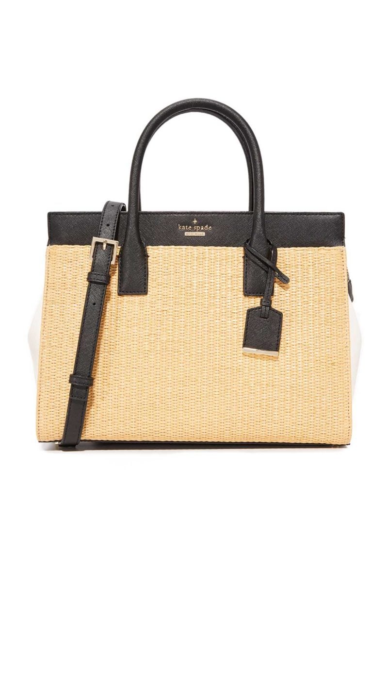 Kate Spade New York Straw Candace Satchel Black Shopbop 70% sale
