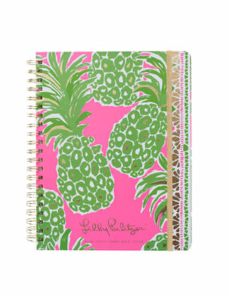 Lilly Pulitzer 2017-2018 JUMBO AGENDA - FLAMENCO Pink Pout Flamenco Pineapples 2018 17 month planners and agendas