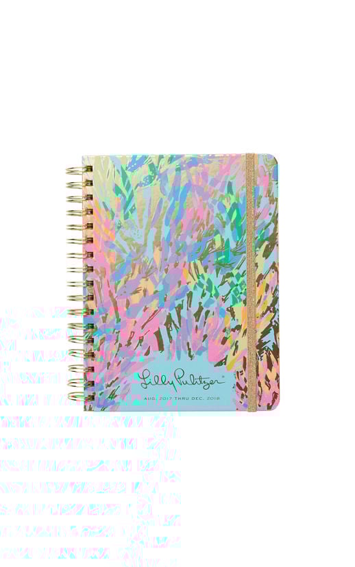Lilly Pulitzer 2017-2018 LARGE AGENDA - SPARKLING SANDS Multi Sparkling Sands 17 month