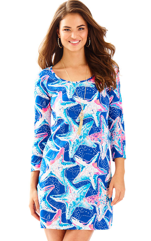 Lilly Pulitzer BEACON T-SHIRT DRESS Indigo Star Struck t-shirt dresses summer 2017