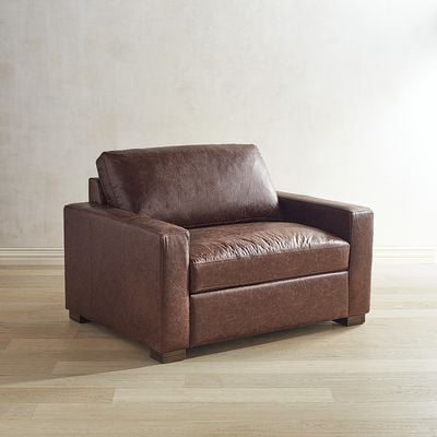 Magnolia Home by Joanna Gaines Collection Magnolia Home Southern Sown Leather Chair & a Half Pier 1