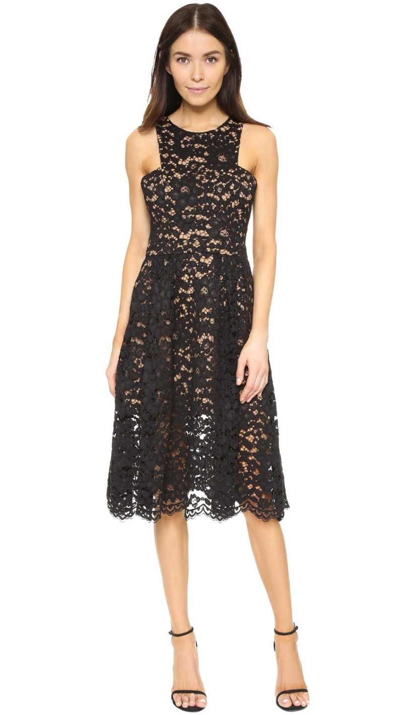 Ministry of Style Embrace Floaty Midi Dress Black Lace Shopbop 70% sale